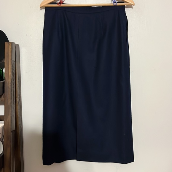 Vintage Miss Pendleton Navy Blue Wool Skirt - Picture 2 of 4